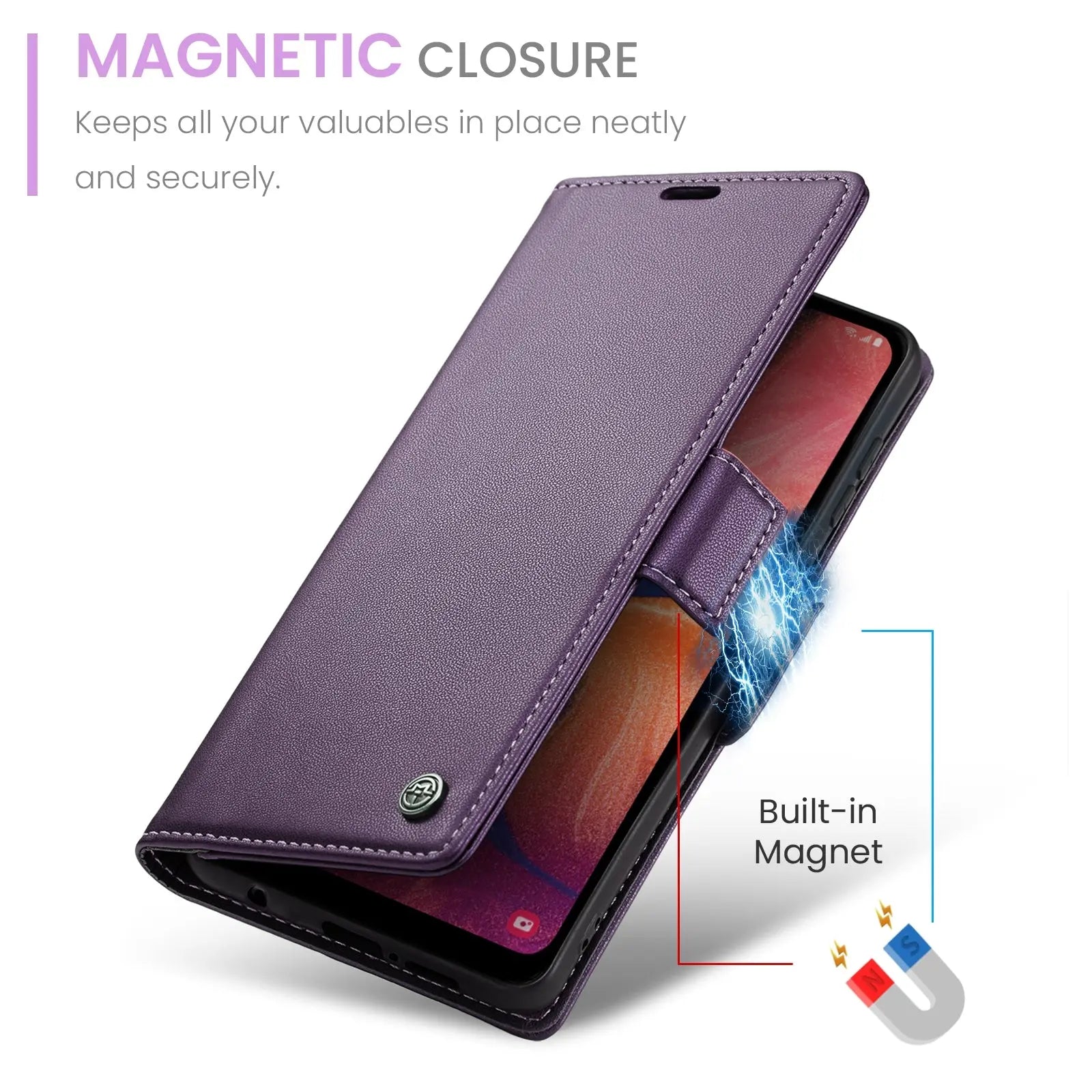 Samsung Galaxy A40 Leather Wallet Case - RFID Blocking, Stand Function, Card Slots-buycases.co.uk
