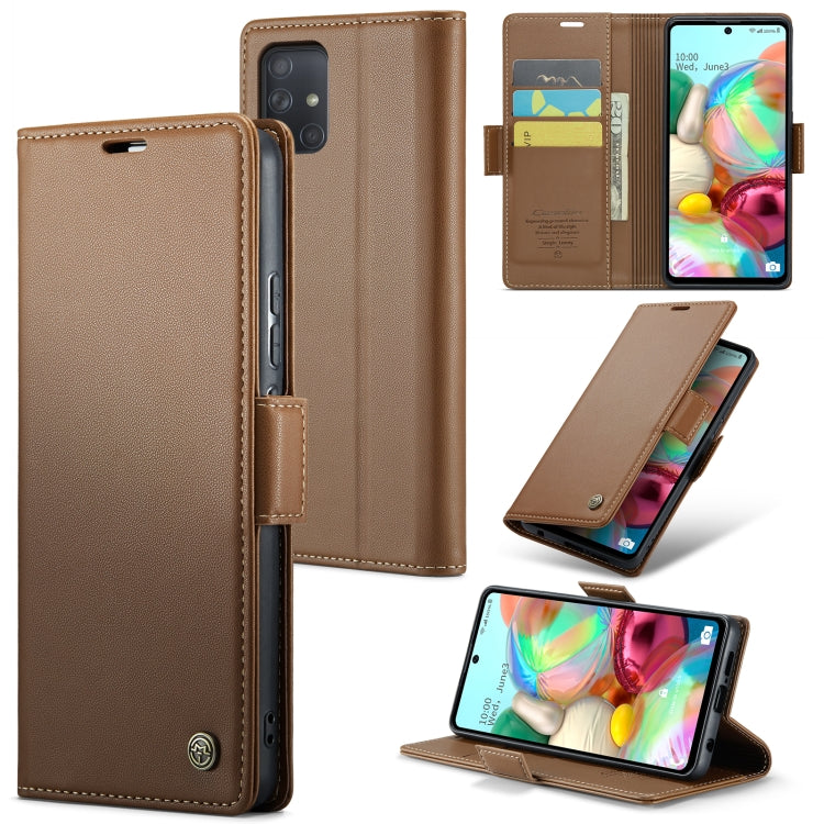 Samsung Galaxy A71 4g Leather Wallet Case - RFID Blocking, Stand Function, Card Slots-buycases.co.uk