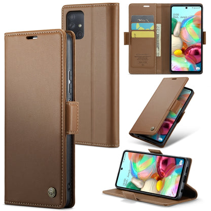 Samsung Galaxy A71 4g Leather Wallet Case - RFID Blocking, Stand Function, Card Slots-buycases.co.uk