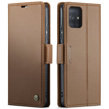 Samsung Galaxy A71 4g Leather Wallet Case - RFID Blocking, Stand Function, Card Slots-buycases.co.uk