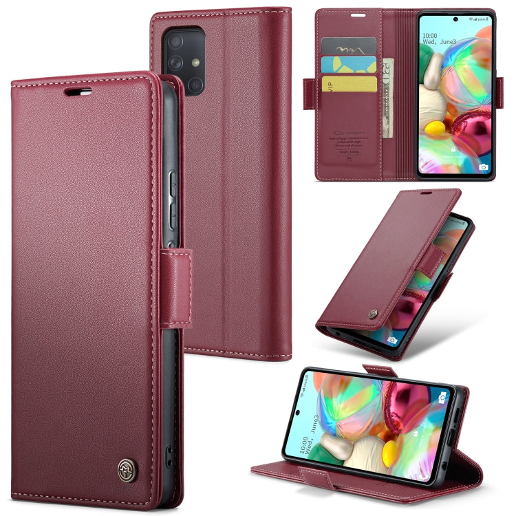 Samsung Galaxy A71 4g Leather Wallet Case - RFID Blocking, Stand Function, Card Slots-buycases.co.uk