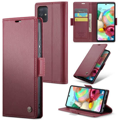 Samsung Galaxy A71 4g Leather Wallet Case - RFID Blocking, Stand Function, Card Slots-buycases.co.uk
