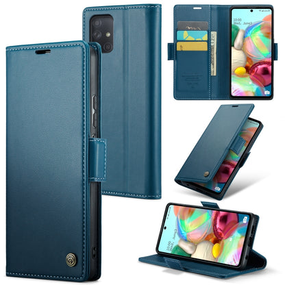 Samsung Galaxy A71 4g Leather Wallet Case - RFID Blocking, Stand Function, Card Slots-buycases.co.uk