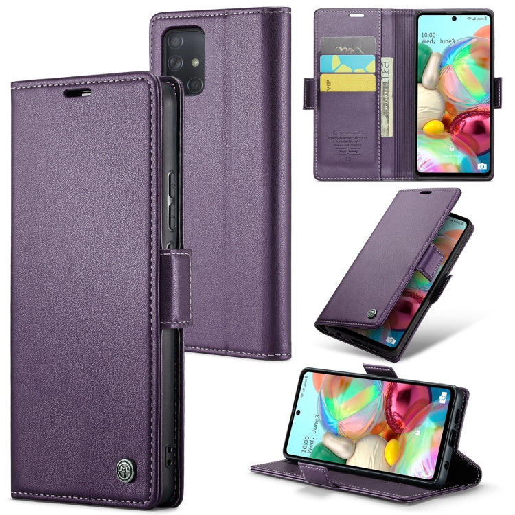 Samsung Galaxy A71 4g Leather Wallet Case - RFID Blocking, Stand Function, Card Slots-buycases.co.uk
