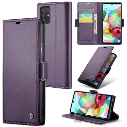 Samsung Galaxy A71 4g Leather Wallet Case - RFID Blocking, Stand Function, Card Slots-buycases.co.uk