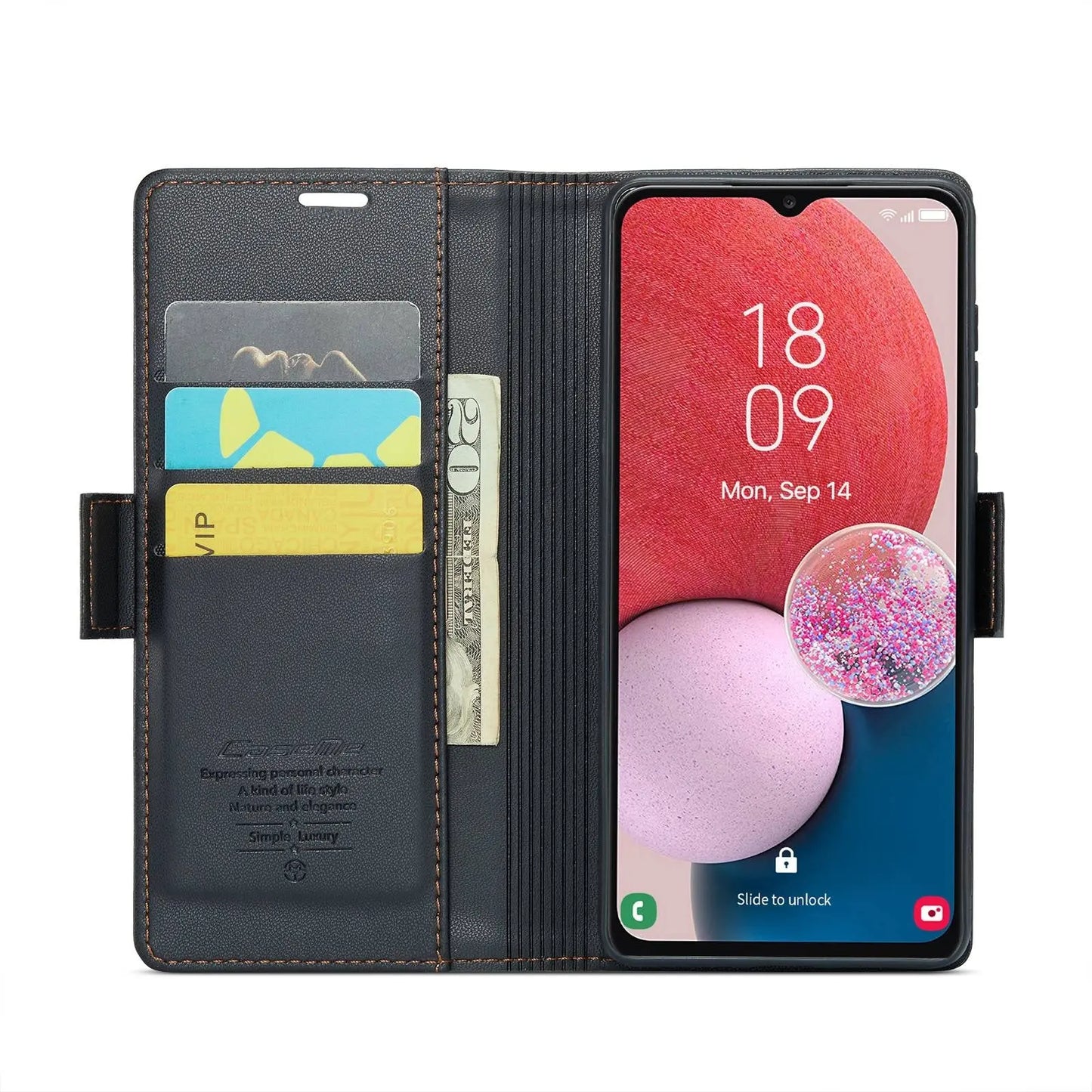 Samsung Galaxy A13 Leather Wallet Case - RFID Blocking, Stand Function, Card Slots-buycases.co.uk