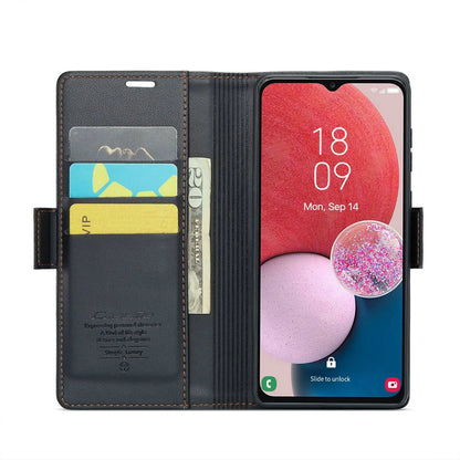 Samsung Galaxy A13 Leather Wallet Case - RFID Blocking, Stand Function, Card Slots-buycases.co.uk