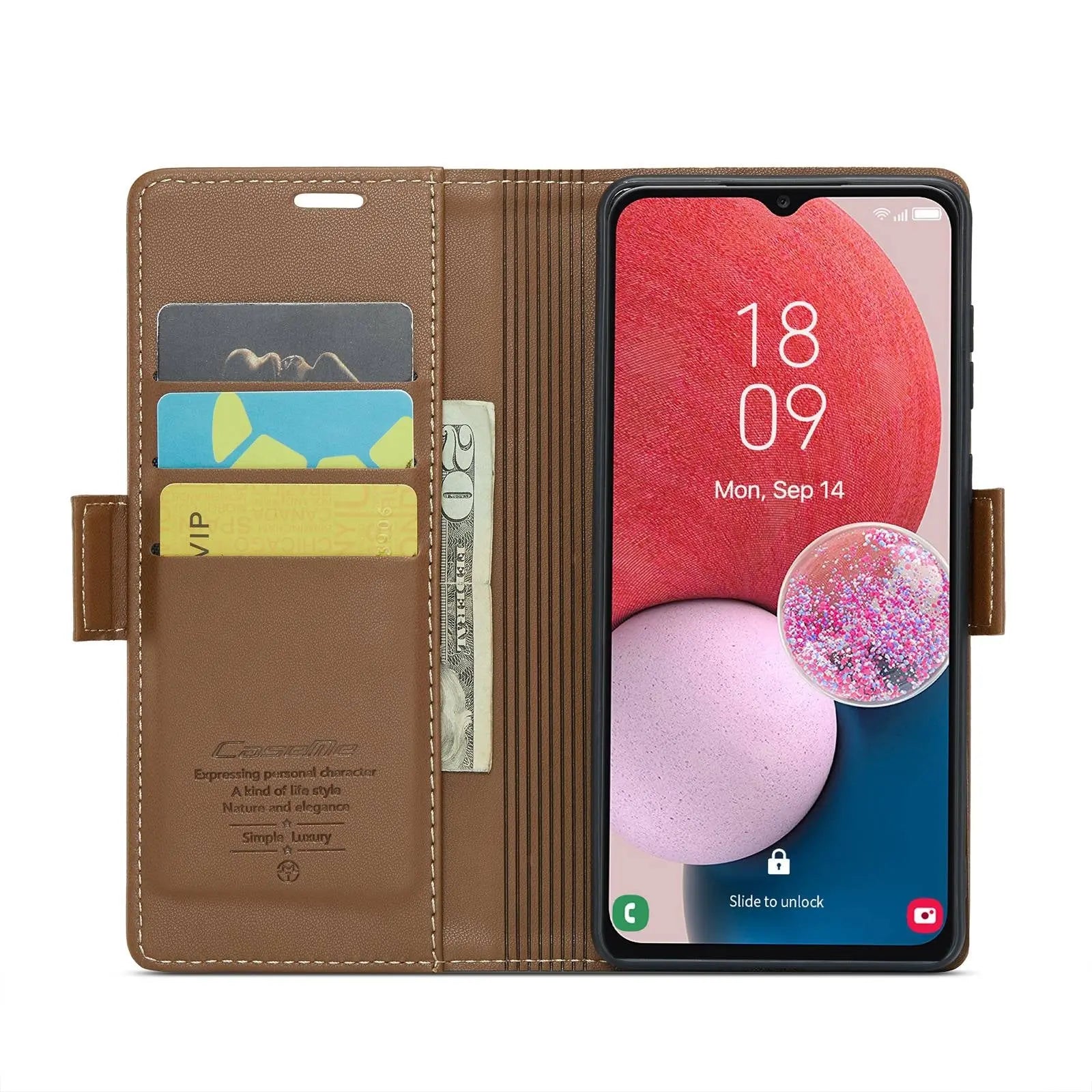 Samsung Galaxy A04 Leather Wallet Case - RFID Blocking, Stand Function, Card Slots-buycases.co.uk