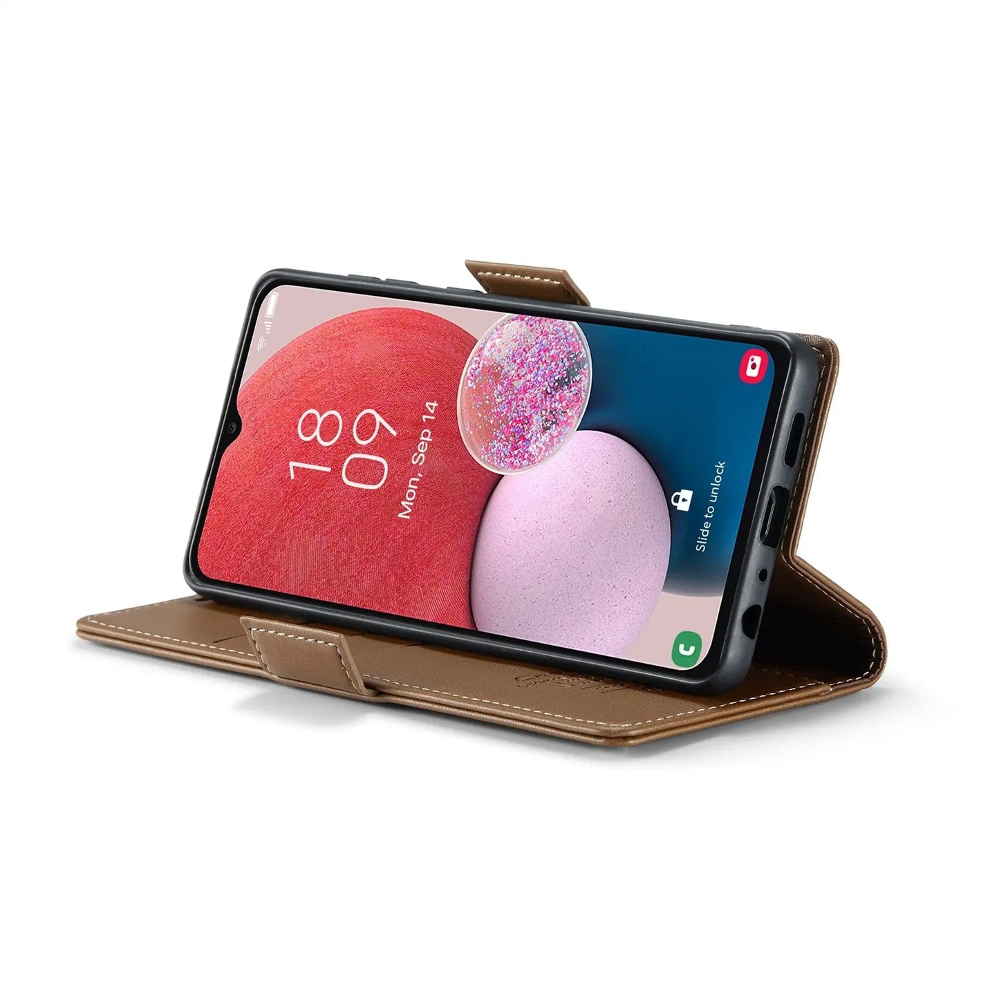 Samsung Galaxy M13 5g Leather Wallet Case - RFID Blocking, Stand Function, Card Slots-buycases.co.uk