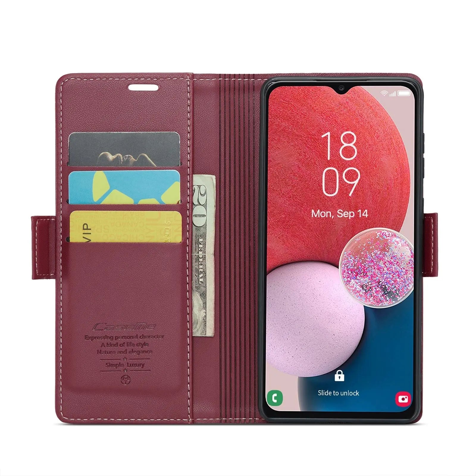 Samsung Galaxy A04 Leather Wallet Case - RFID Blocking, Stand Function, Card Slots-buycases.co.uk