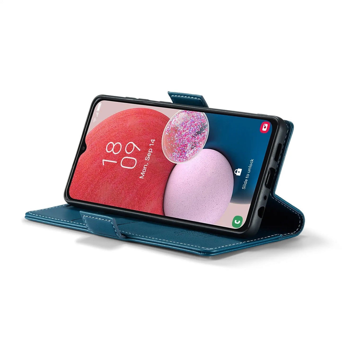 Samsung Galaxy M13 5g Leather Wallet Case - RFID Blocking, Stand Function, Card Slots-buycases.co.uk