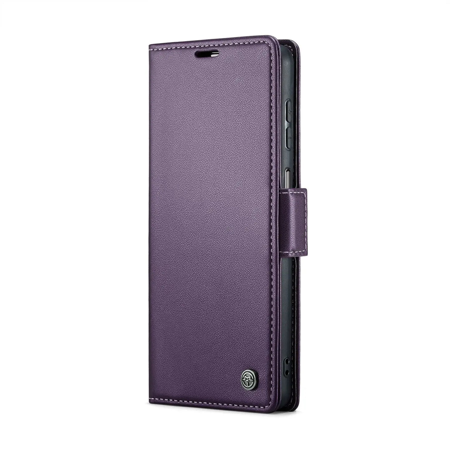 Samsung Galaxy M13 5g Leather Wallet Case - RFID Blocking, Stand Function, Card Slots-buycases.co.uk