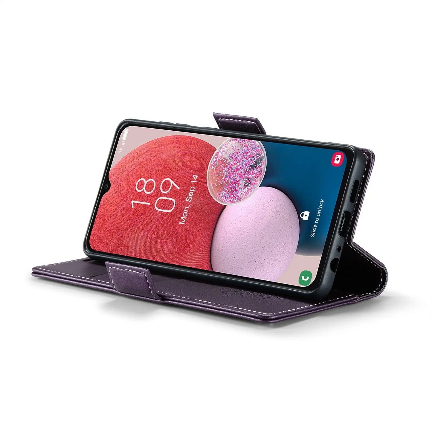 Samsung Galaxy M13 5g Leather Wallet Case - RFID Blocking, Stand Function, Card Slots-buycases.co.uk