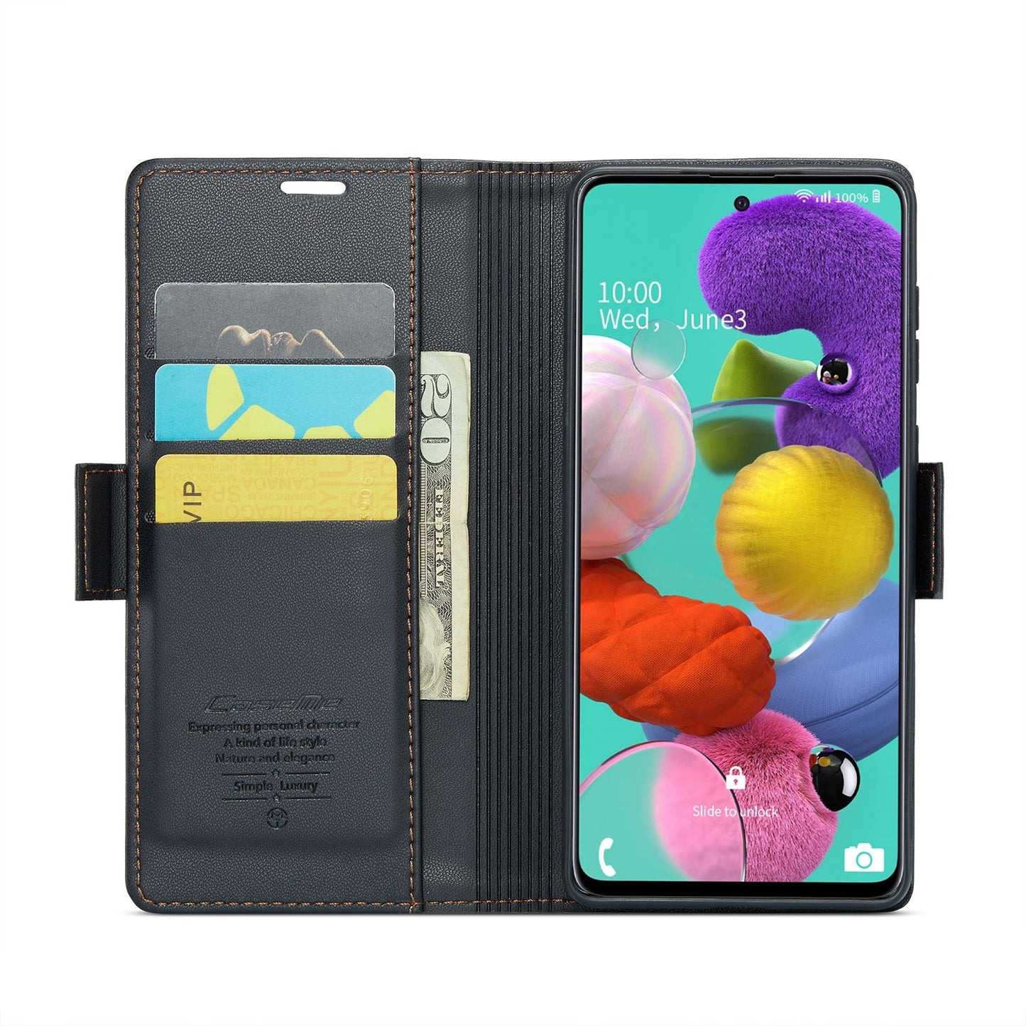 Samsung Galaxy M40s Leather Wallet Case - RFID Blocking, Stand Function, Card Slots-buycases.co.uk