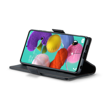 Samsung Galaxy A51 Leather Wallet Case - RFID Blocking, Stand Function, Card Slots-buycases.co.uk