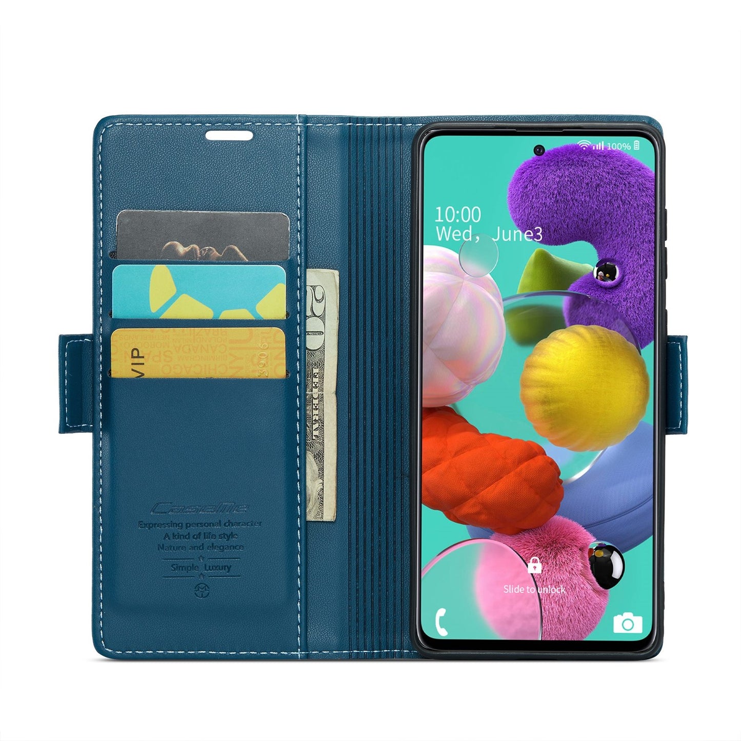 Samsung Galaxy A51 Leather Wallet Case - RFID Blocking, Stand Function, Card Slots-buycases.co.uk
