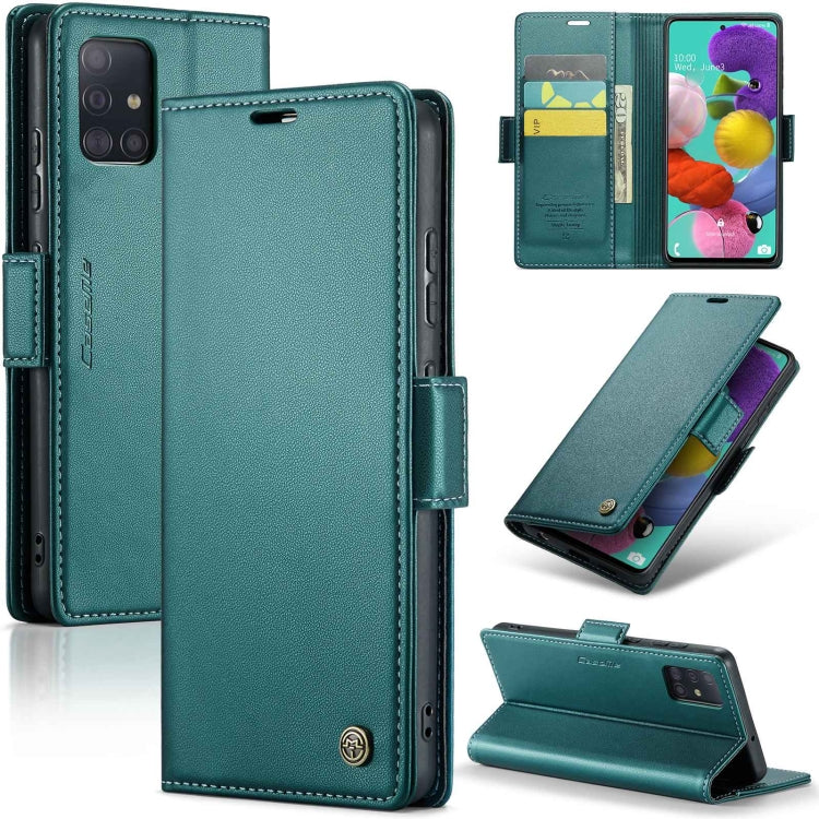 Samsung Galaxy A51 Leather Wallet Case - RFID Blocking, Stand Function, Card Slots-buycases.co.uk