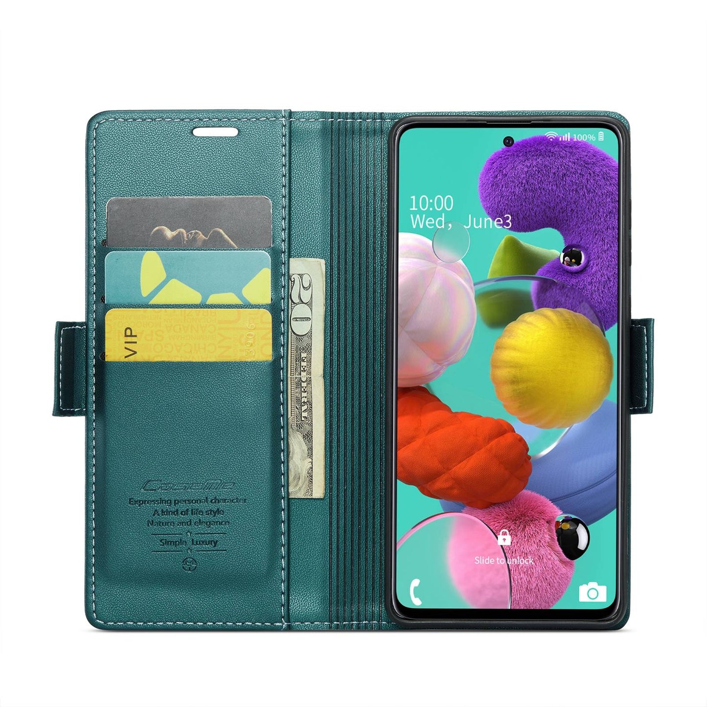 Samsung Galaxy A51 Leather Wallet Case - RFID Blocking, Stand Function, Card Slots-buycases.co.uk