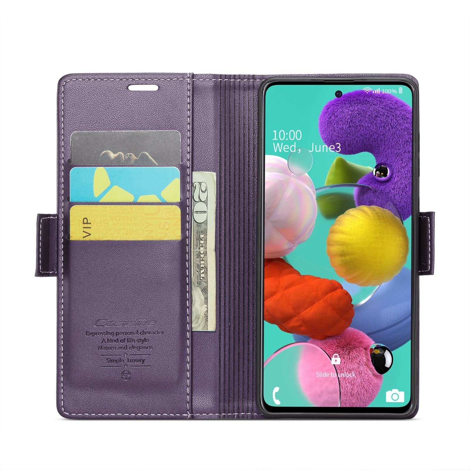 Samsung Galaxy A51 Leather Wallet Case - RFID Blocking, Stand Function, Card Slots-buycases.co.uk