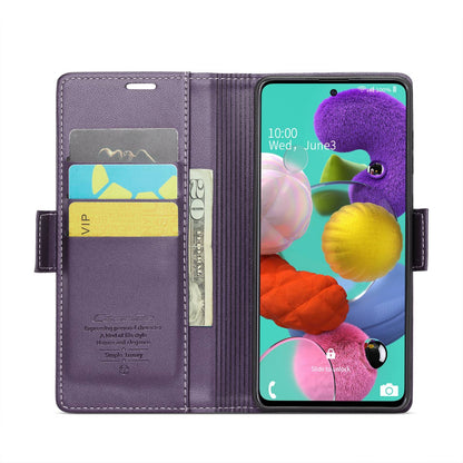 Samsung Galaxy M40s Leather Wallet Case - RFID Blocking, Stand Function, Card Slots-buycases.co.uk