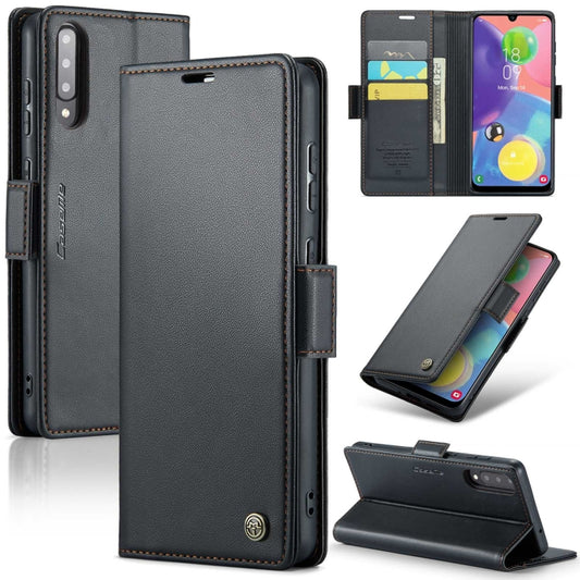 Samsung Galaxy A70/A70s Leather Wallet Case - RFID Blocking, Stand Function, Card Slots-buycases.co.uk