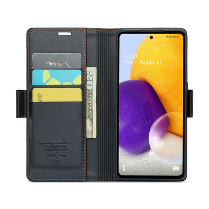 Samsung Galaxy A72 Leather Wallet Case - RFID Blocking, Stand Function, Card Slots-buycases.co.uk
