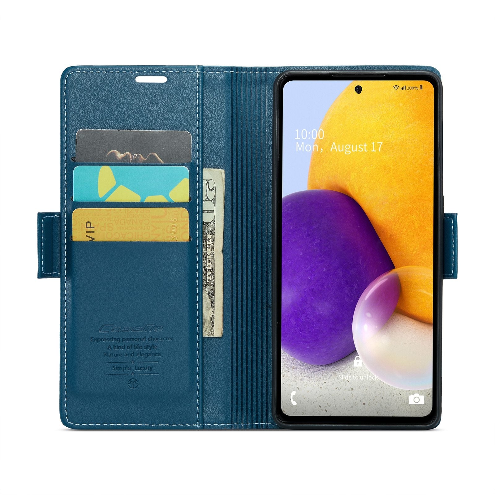 Samsung Galaxy A72 Leather Wallet Case - RFID Blocking, Stand Function, Card Slots-buycases.co.uk