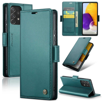 Samsung Galaxy A72 Leather Wallet Case - RFID Blocking, Stand Function, Card Slots-buycases.co.uk