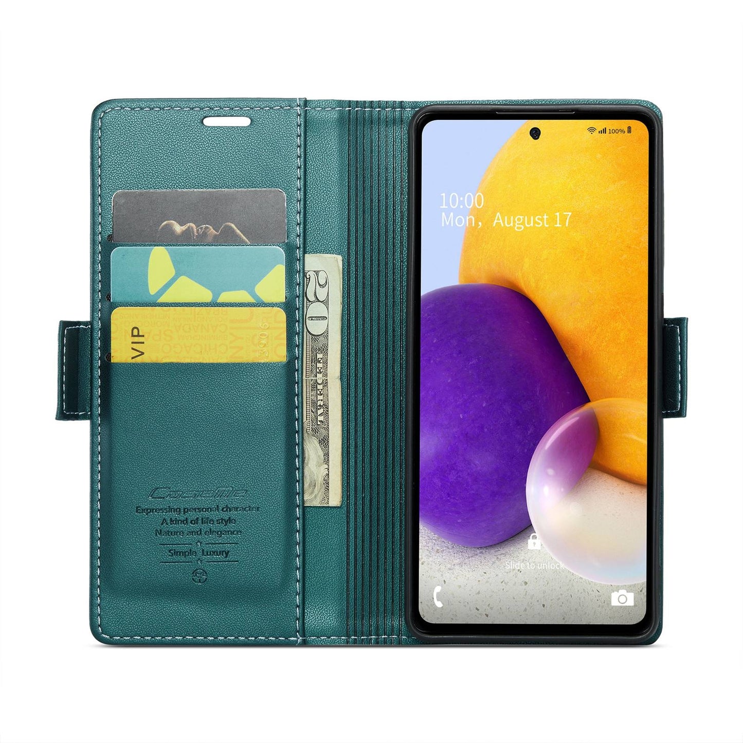 Samsung Galaxy A72 Leather Wallet Case - RFID Blocking, Stand Function, Card Slots-buycases.co.uk