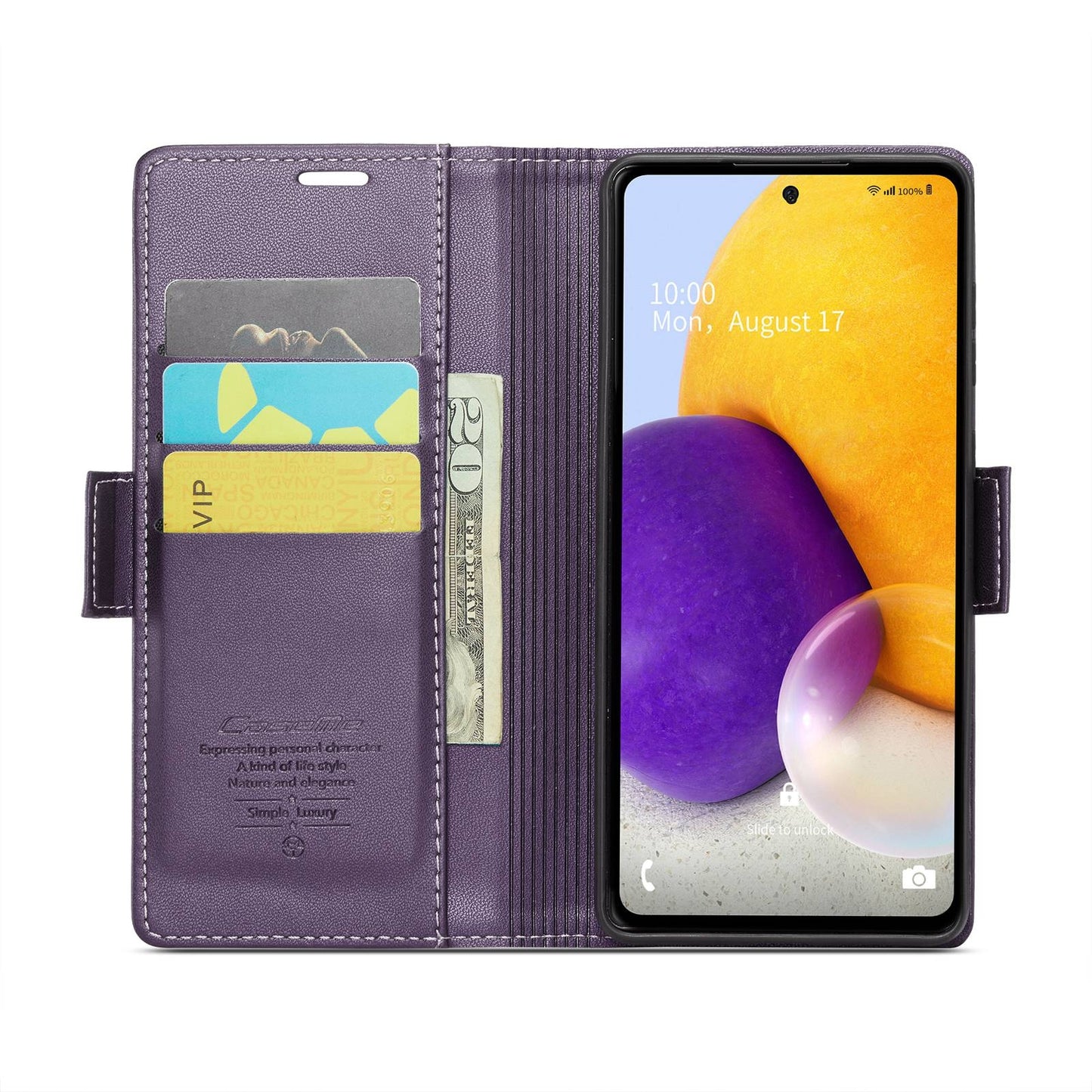 Samsung Galaxy A72 Leather Wallet Case - RFID Blocking, Stand Function, Card Slots-buycases.co.uk