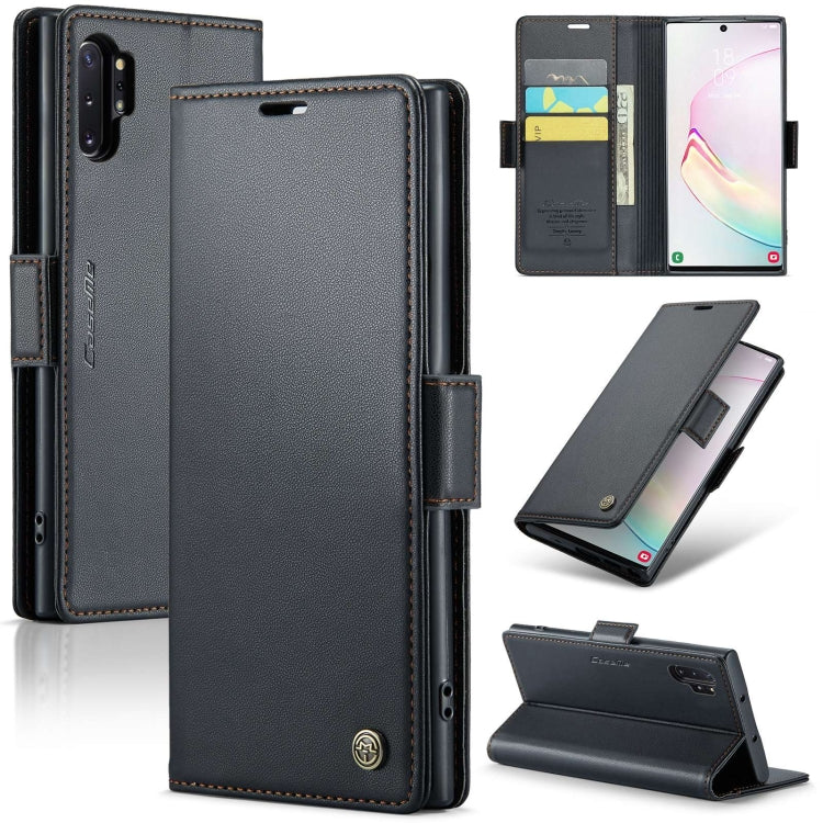 Samsung Galaxy Note10+ Leather Wallet Case - RFID Blocking, Stand Function, Card Slots-buycases.co.uk