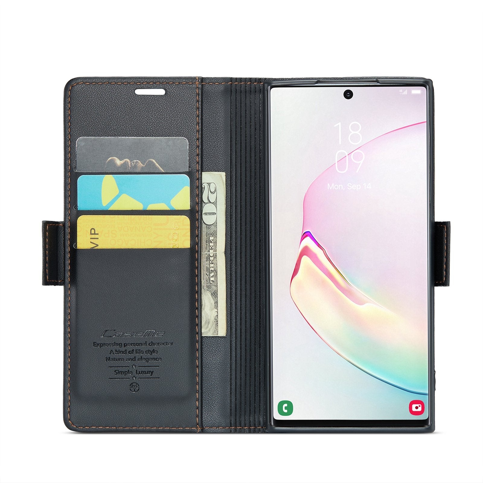 Samsung Galaxy Note10+ Leather Wallet Case - RFID Blocking, Stand Function, Card Slots-buycases.co.uk