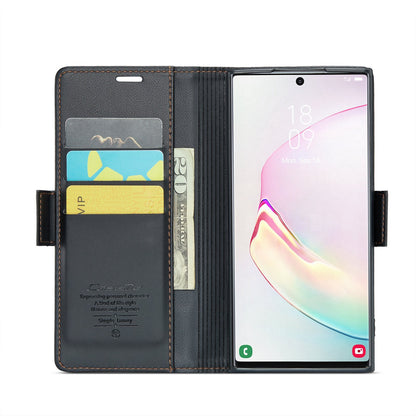 Samsung Galaxy Note10+ Leather Wallet Case - RFID Blocking, Stand Function, Card Slots-buycases.co.uk