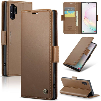 Samsung Galaxy Note10+ Leather Wallet Case - RFID Blocking, Stand Function, Card Slots-buycases.co.uk