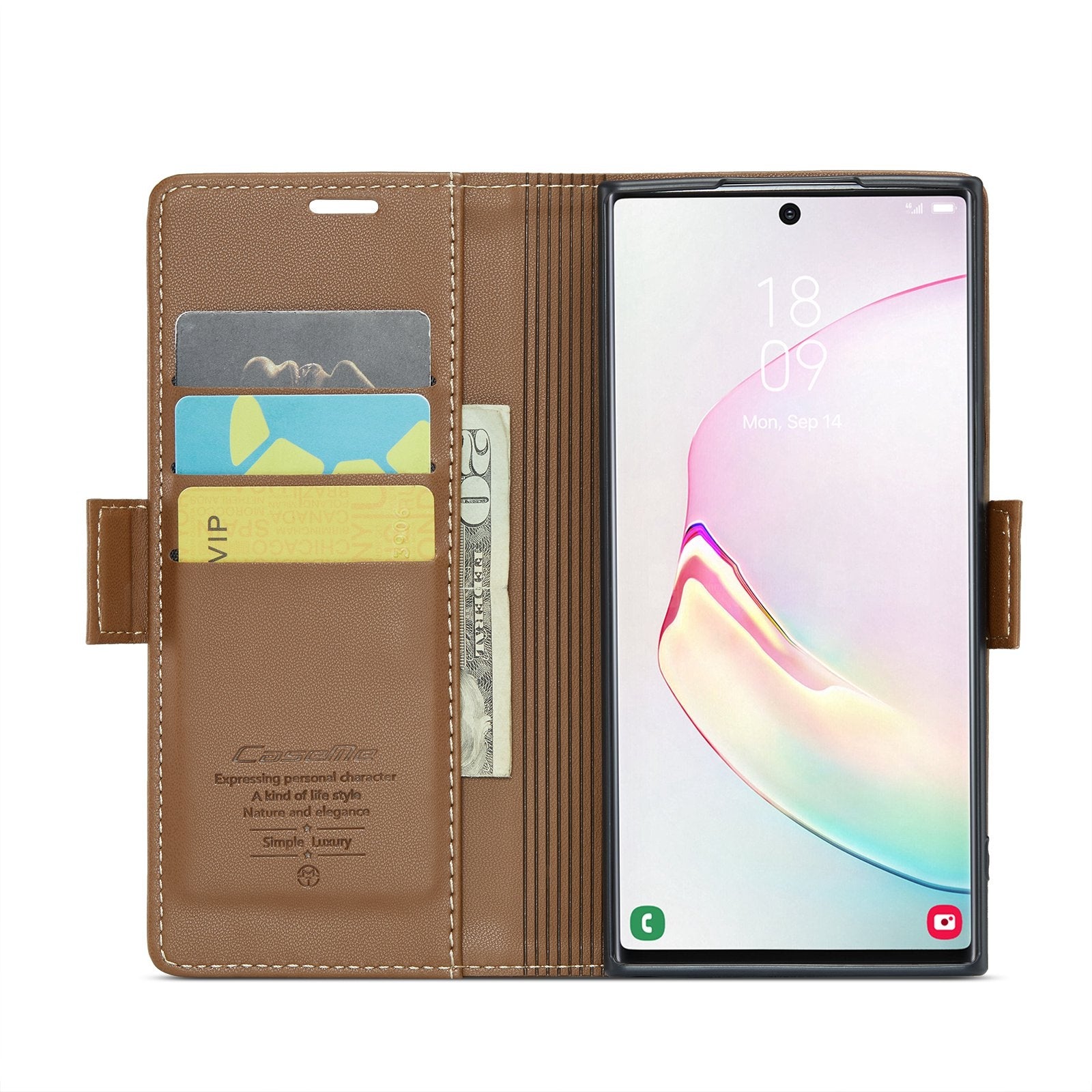 Samsung Galaxy Note10+ Leather Wallet Case - RFID Blocking, Stand Function, Card Slots-buycases.co.uk