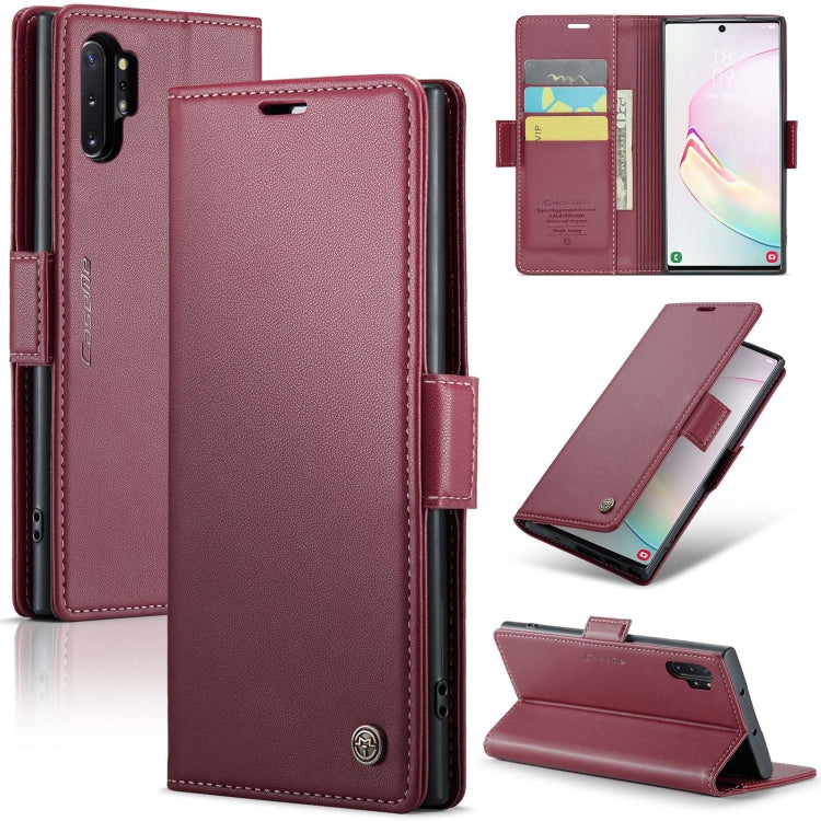 Samsung Galaxy Note10+ Leather Wallet Case - RFID Blocking, Stand Function, Card Slots-buycases.co.uk