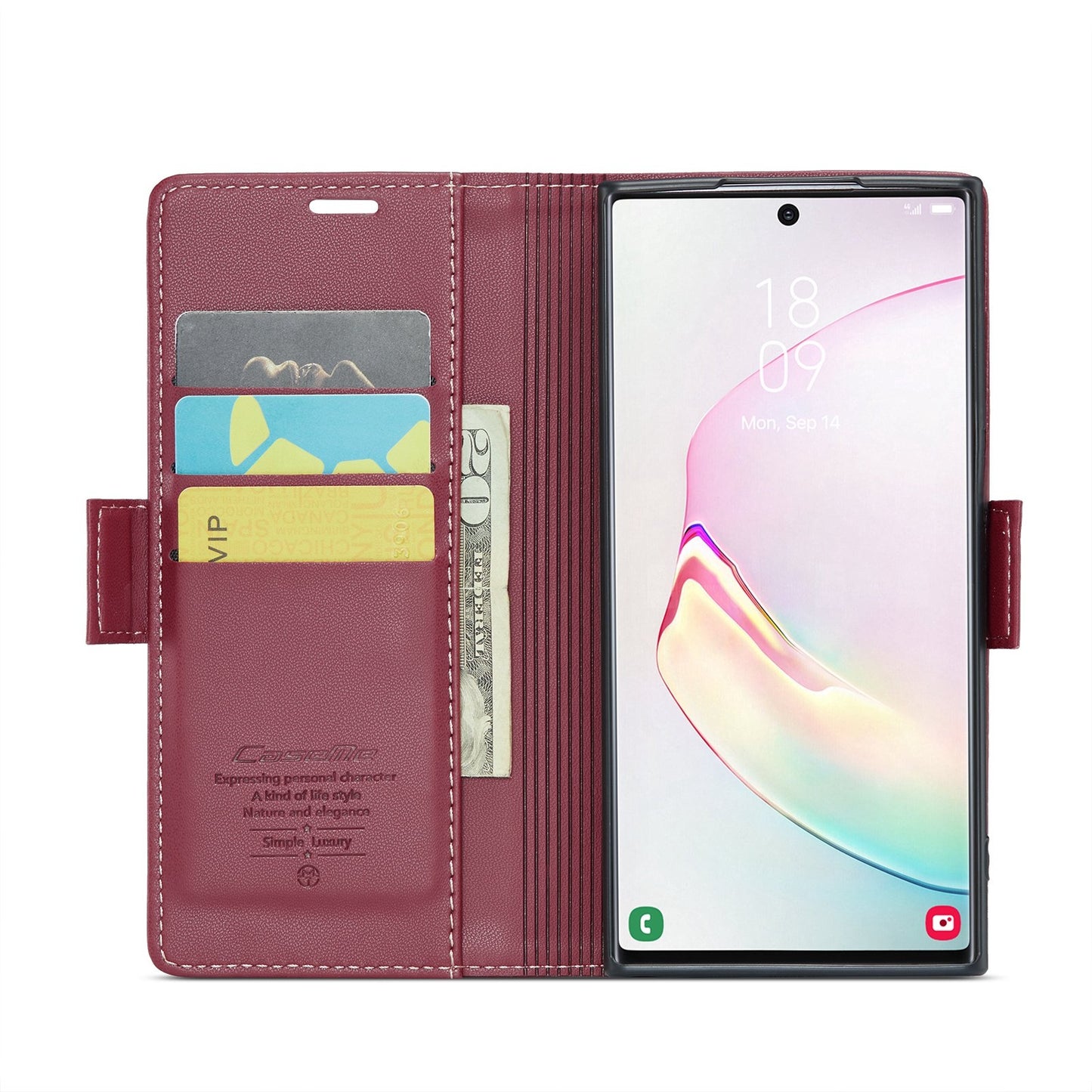 Samsung Galaxy Note10+ Leather Wallet Case - RFID Blocking, Stand Function, Card Slots-buycases.co.uk