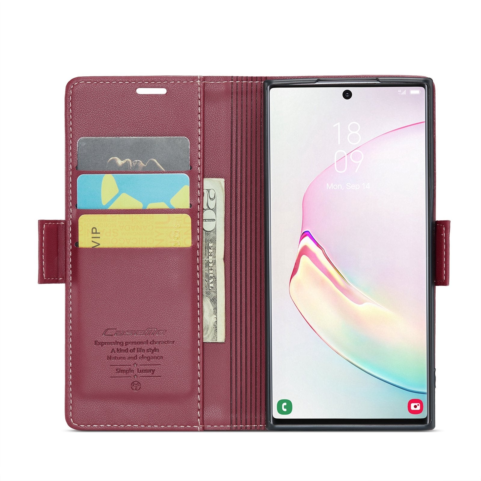 Samsung Galaxy Note10+ Leather Wallet Case - RFID Blocking, Stand Function, Card Slots-buycases.co.uk