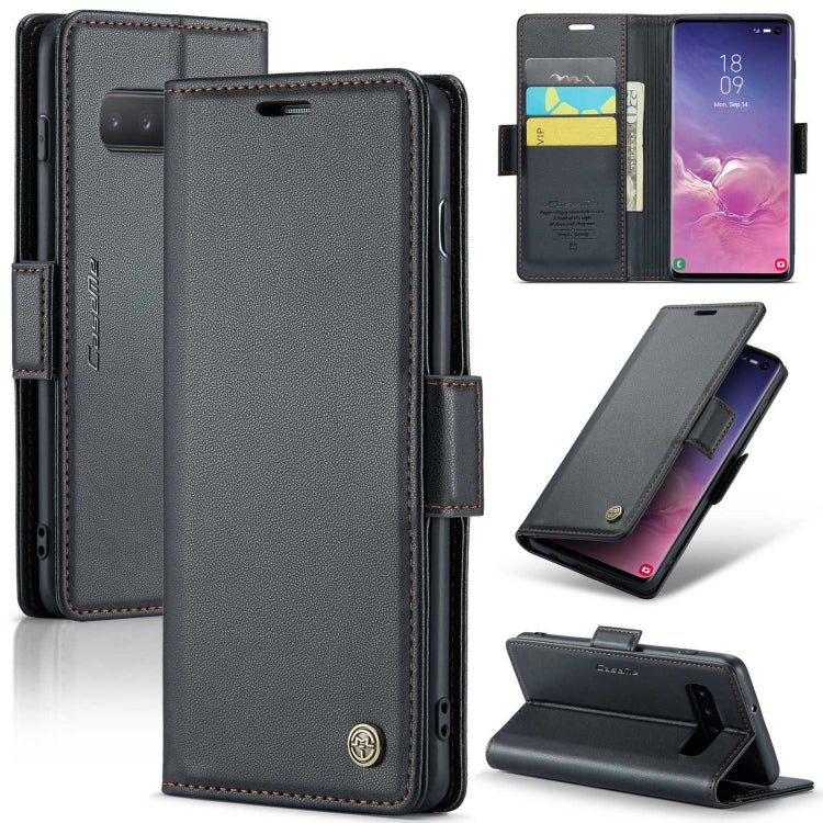 Samsung Galaxy S10 Leather Wallet Case - RFID Blocking, Stand Function, Card Slots-buycases.co.uk