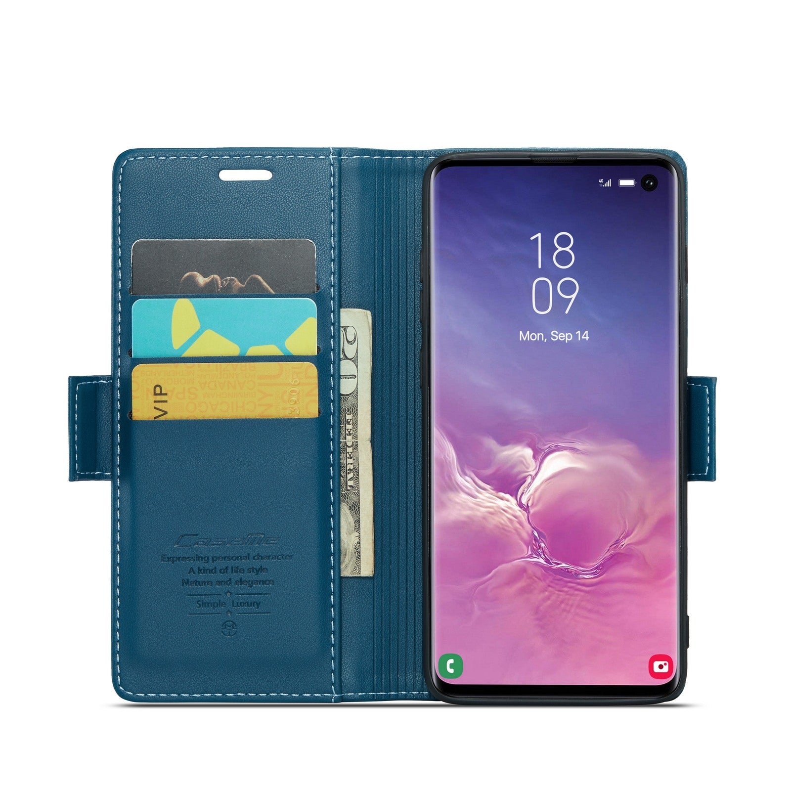 Samsung Galaxy S10 Leather Wallet Case - RFID Blocking, Stand Function, Card Slots-buycases.co.uk