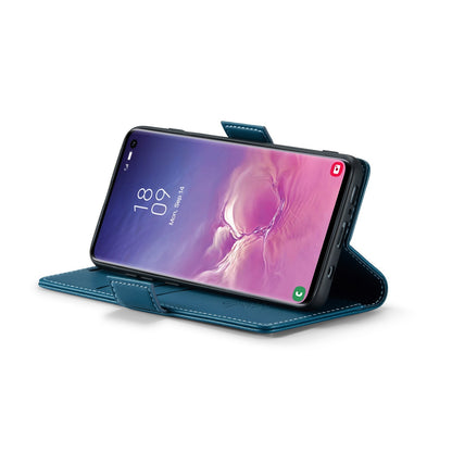 Samsung Galaxy S10 Leather Wallet Case - RFID Blocking, Stand Function, Card Slots-buycases.co.uk