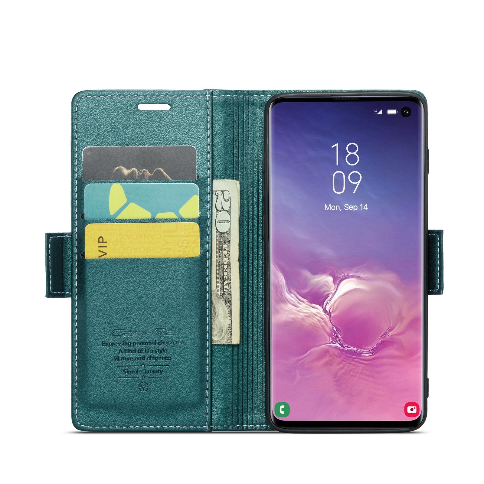 Samsung Galaxy S10 Leather Wallet Case - RFID Blocking, Stand Function, Card Slots-buycases.co.uk