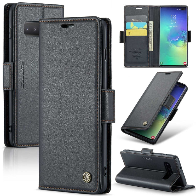 Samsung Galaxy S10+ Leather Wallet Case - RFID Blocking, Stand Function, Card Slots-buycases.co.uk