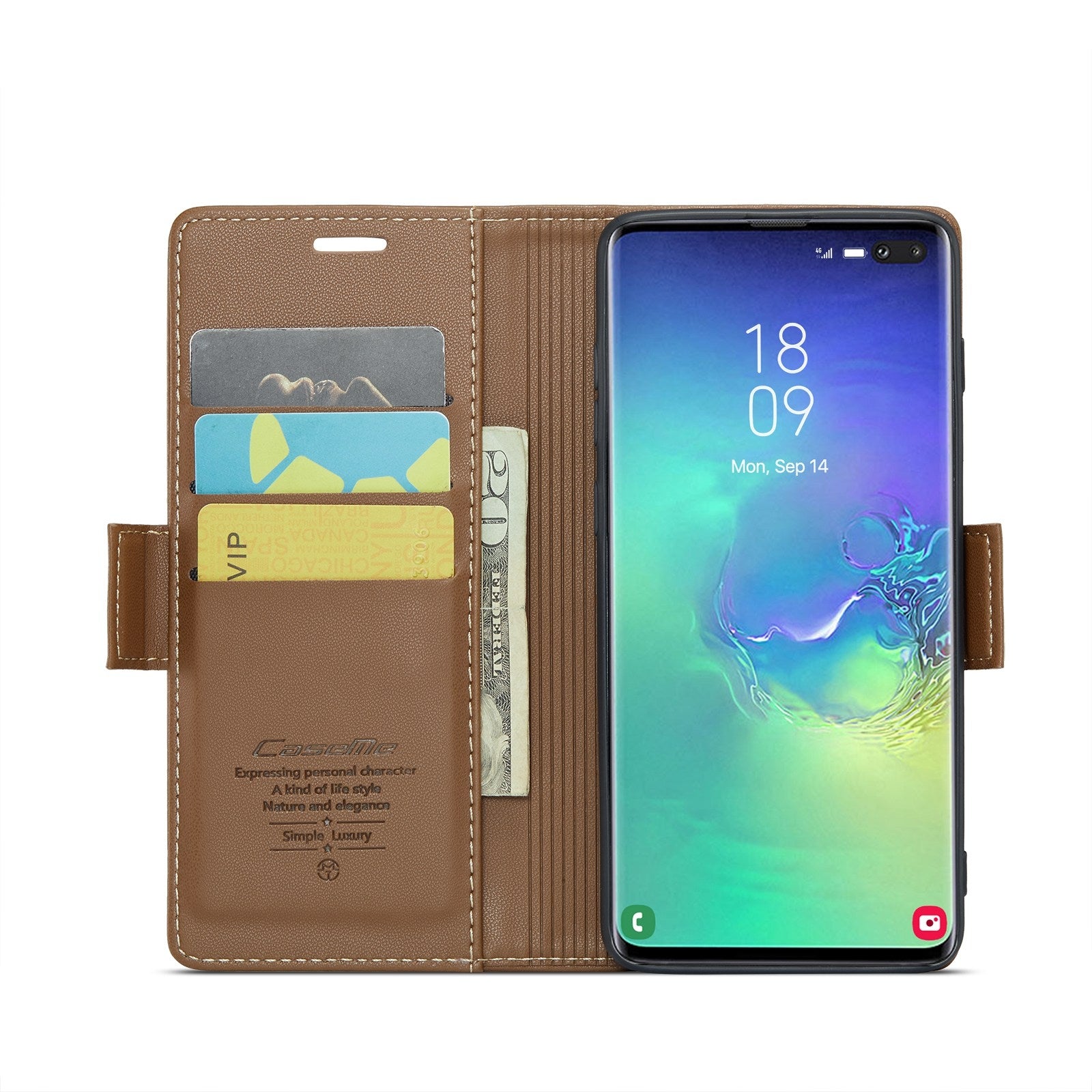 Samsung Galaxy S10+ Leather Wallet Case - RFID Blocking, Stand Function, Card Slots-buycases.co.uk