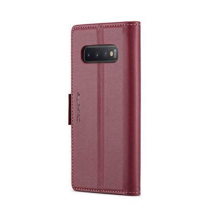 Samsung Galaxy S10+ Leather Wallet Case - RFID Blocking, Stand Function, Card Slots-buycases.co.uk