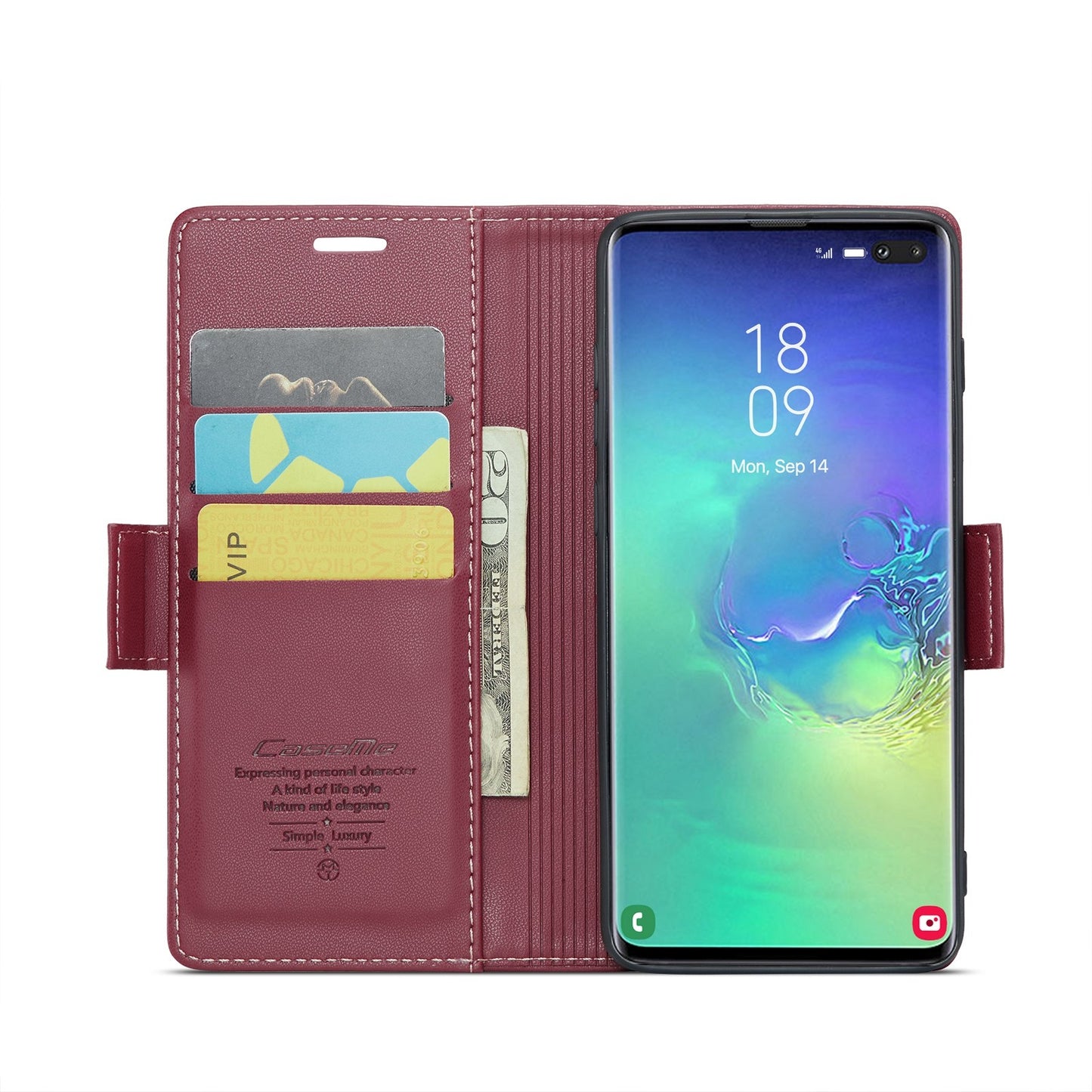 Samsung Galaxy S10+ Leather Wallet Case - RFID Blocking, Stand Function, Card Slots-buycases.co.uk