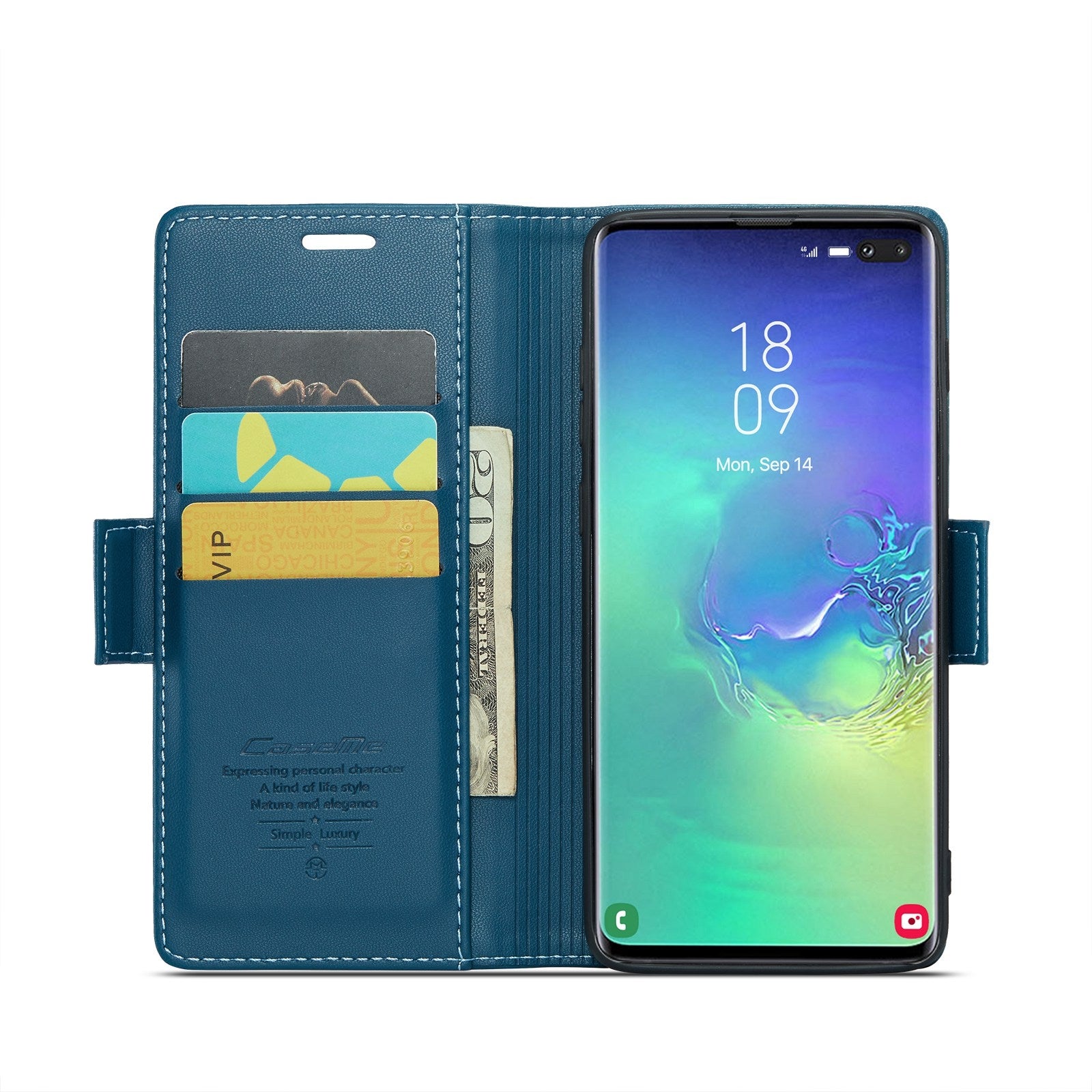 Samsung Galaxy S10+ Leather Wallet Case - RFID Blocking, Stand Function, Card Slots-buycases.co.uk