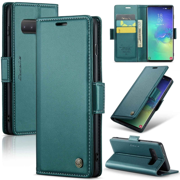 Samsung Galaxy S10+ Leather Wallet Case - RFID Blocking, Stand Function, Card Slots-buycases.co.uk