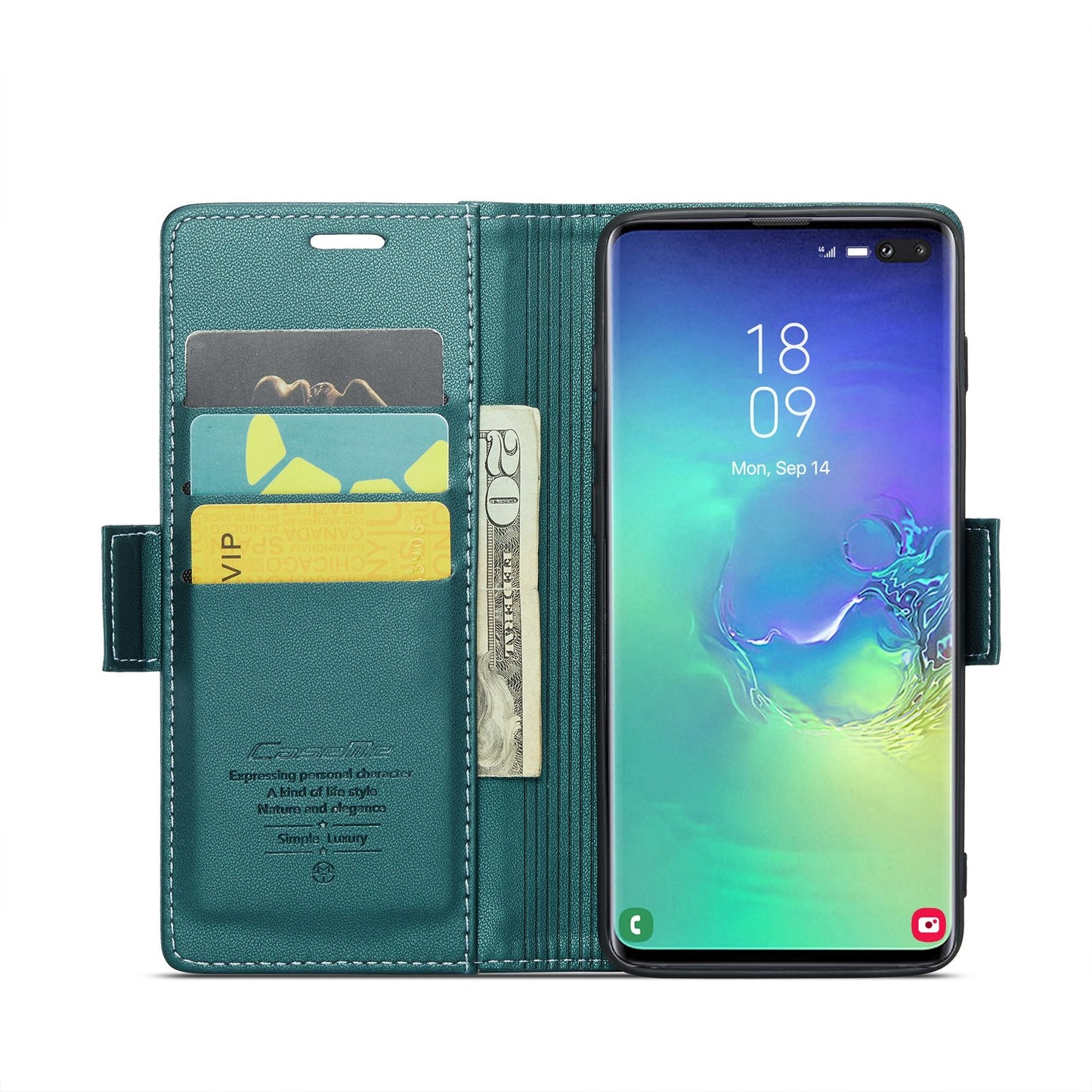 Samsung Galaxy S10+ Leather Wallet Case - RFID Blocking, Stand Function, Card Slots-buycases.co.uk
