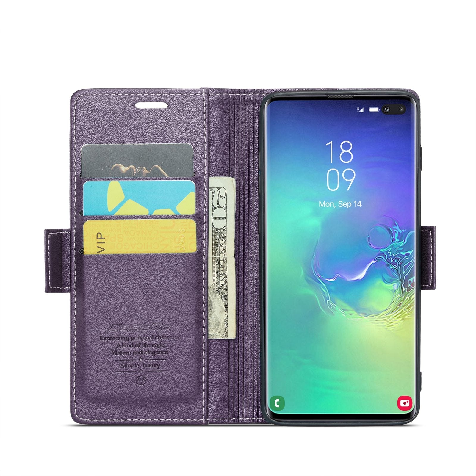 Samsung Galaxy S10+ Leather Wallet Case - RFID Blocking, Stand Function, Card Slots-buycases.co.uk